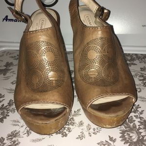 COACH | JADE WOOD WEDGE SANDALS